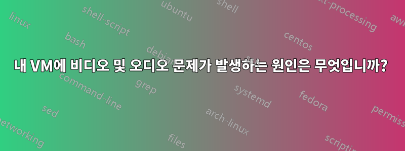 내 VM에 비디오 및 오디오 문제가 발생하는 원인은 무엇입니까?