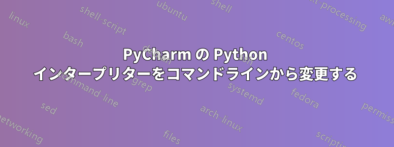 PyCharm の Python インタープリターをコマンドラインから変更する