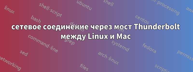 сетевое соединение через мост Thunderbolt между Linux и Mac