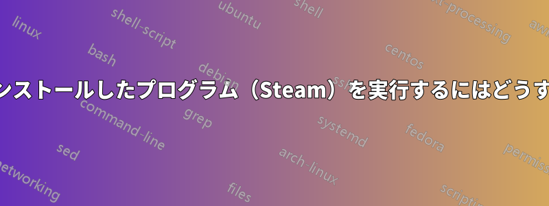 他のユーザーがインストールしたプログラム（Steam）を実行するにはどうすればよいですか？