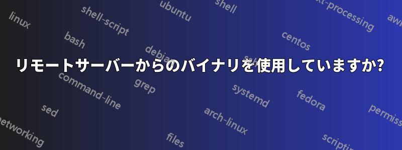 リモートサーバーからのバイナリを使用していますか?