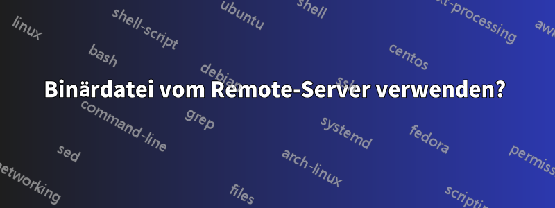 Binärdatei vom Remote-Server verwenden?