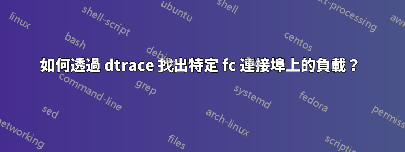 如何透過 dtrace 找出特定 fc 連接埠上的負載？