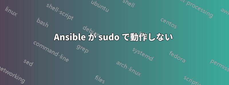 Ansible が sudo で動作しない