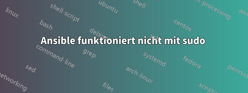 Ansible funktioniert nicht mit sudo