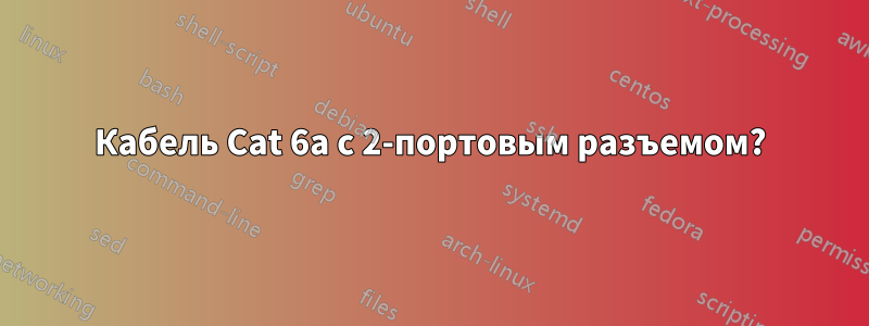 Кабель Cat 6a с 2-портовым разъемом?