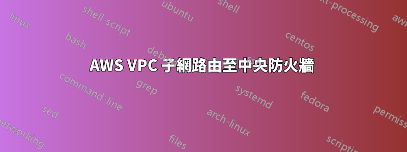 AWS VPC 子網路由至中央防火牆