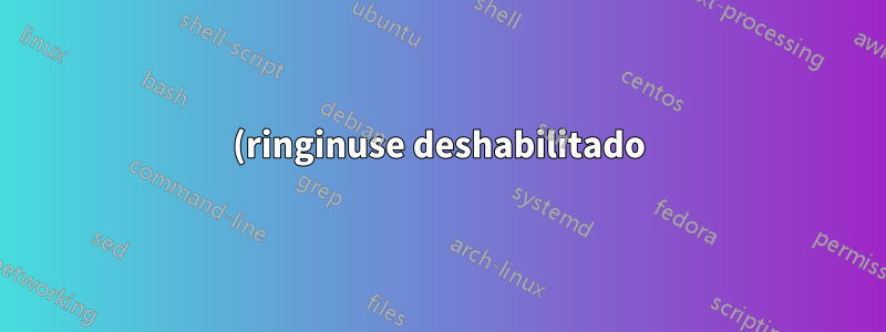 (ringinuse deshabilitado) (No válido) aún no ha recibido llamadas