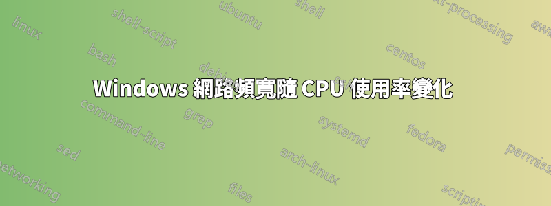 Windows 網路頻寬隨 CPU 使用率變化