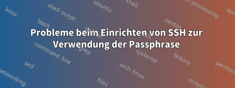 Probleme beim Einrichten von SSH zur Verwendung der Passphrase