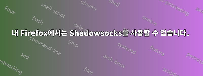 내 Firefox에서는 Shadowsocks를 사용할 수 없습니다.