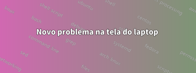 Novo problema na tela do laptop