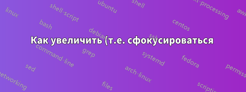 Как увеличить (т.е. сфокусироваться) на определенном элементе HTML в Chrome