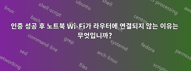 인증 성공 후 노트북 Wi-Fi가 라우터에 연결되지 않는 이유는 무엇입니까?