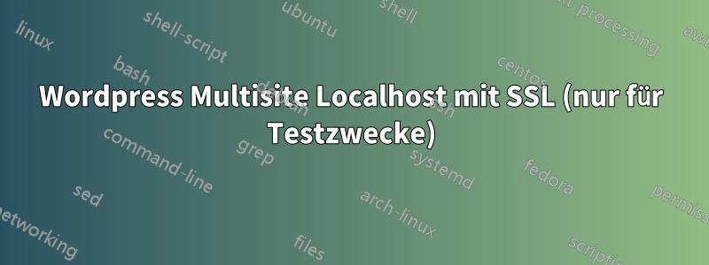 Wordpress Multisite Localhost mit SSL (nur für Testzwecke)