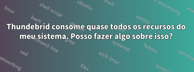 Thundebrid consome quase todos os recursos do meu sistema. Posso fazer algo sobre isso?