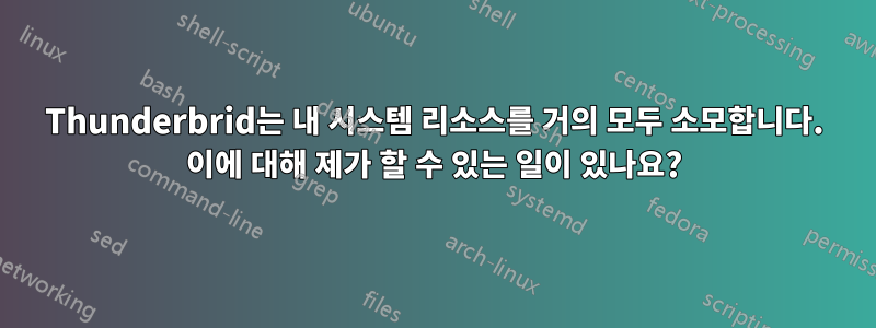 Thunderbrid는 내 시스템 리소스를 거의 모두 소모합니다. 이에 대해 제가 할 수 있는 일이 있나요?