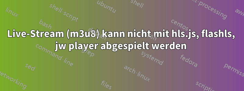 Live-Stream (m3u8) kann nicht mit hls.js, flashls, jw player abgespielt werden