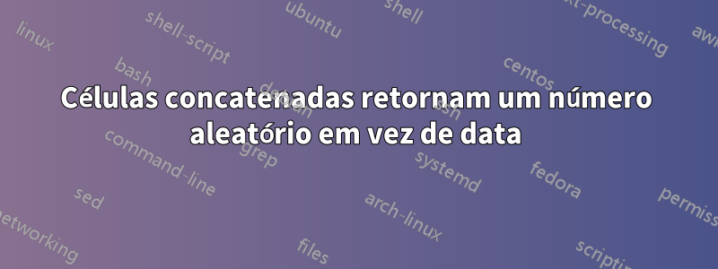 Células concatenadas retornam um número aleatório em vez de data