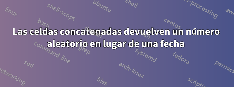 Las celdas concatenadas devuelven un número aleatorio en lugar de una fecha