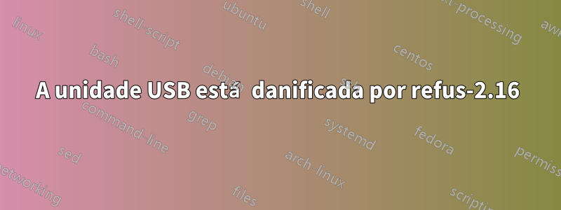 A unidade USB está danificada por refus-2.16