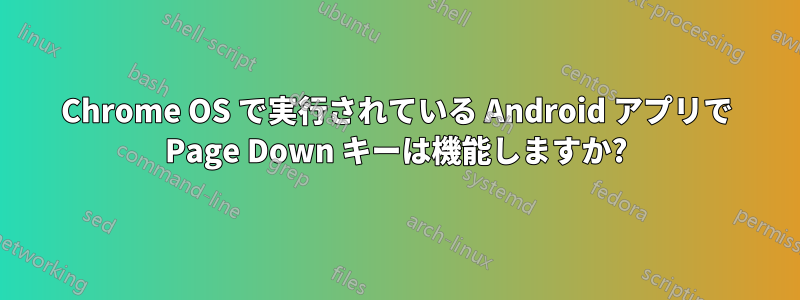 Chrome OS で実行されている Android アプリで Page Down キーは機能しますか?