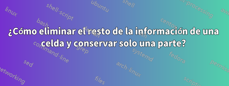 ¿Cómo eliminar el resto de la información de una celda y conservar solo una parte?