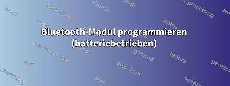 Bluetooth-Modul programmieren (batteriebetrieben)