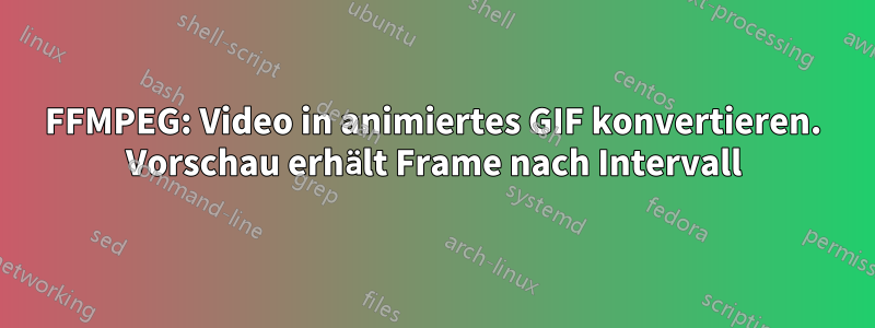 FFMPEG: Video in animiertes GIF konvertieren. Vorschau erhält Frame nach Intervall