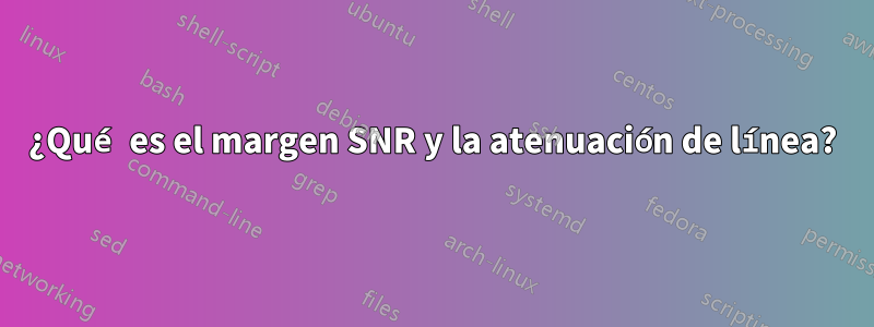 ¿Qué es el margen SNR y la atenuación de línea?