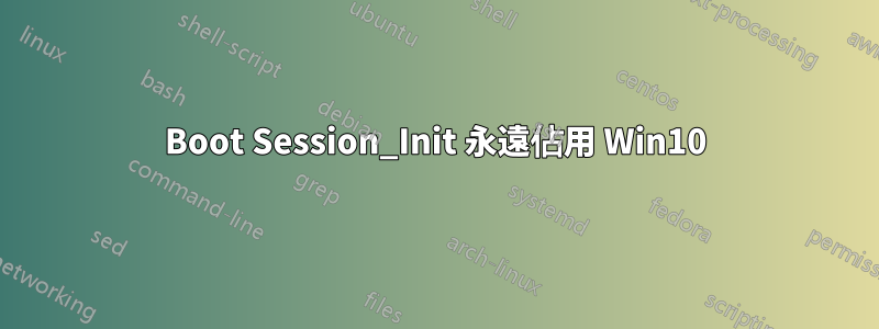 Boot Session_Init 永遠佔用 Win10