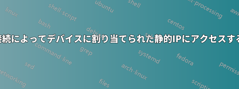 LAN接続によってデバイスに割り当てられた静的IPにアクセスする方法