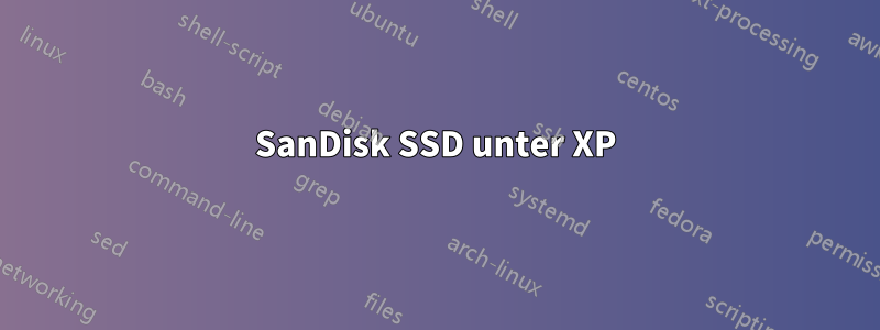 SanDisk SSD unter XP