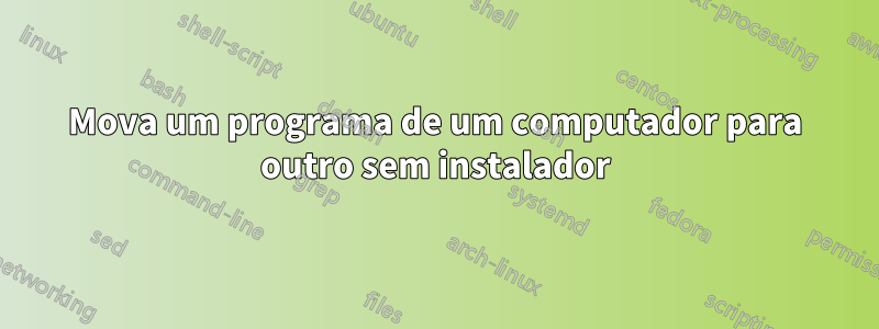 Mova um programa de um computador para outro sem instalador