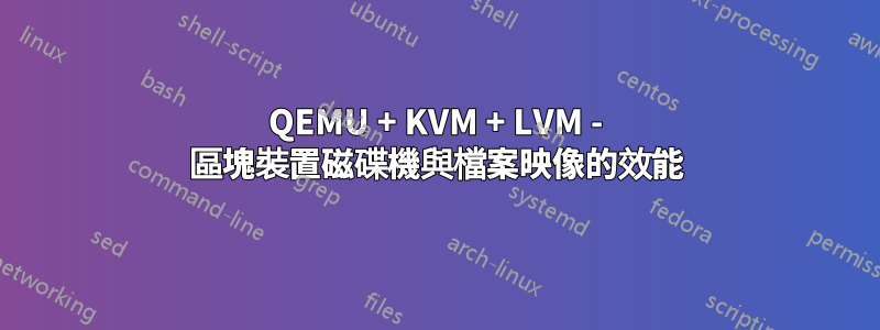 QEMU + KVM + LVM - 區塊裝置磁碟機與檔案映像的效能
