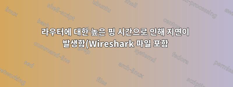 라우터에 대한 높은 핑 시간으로 인해 지연이 발생함(Wireshark 파일 포함)