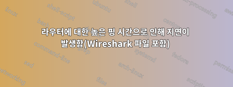 라우터에 대한 높은 핑 시간으로 인해 지연이 발생함(Wireshark 파일 포함)
