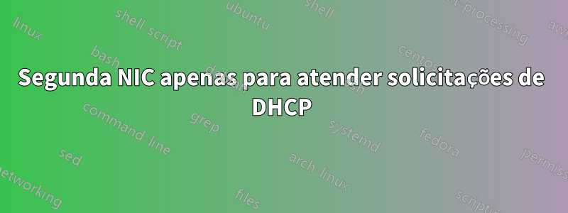 Segunda NIC apenas para atender solicitações de DHCP