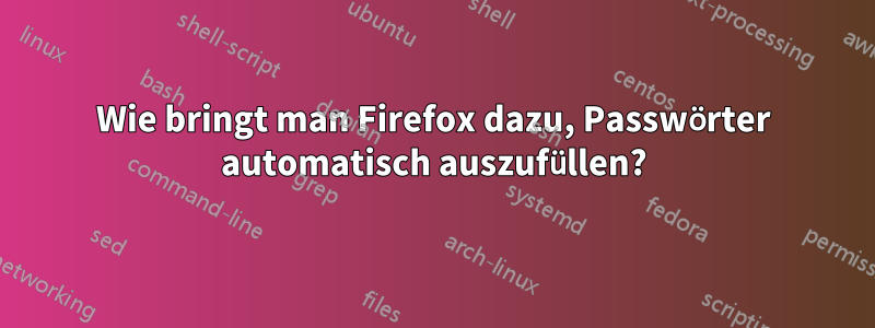 Wie bringt man Firefox dazu, Passwörter automatisch auszufüllen?