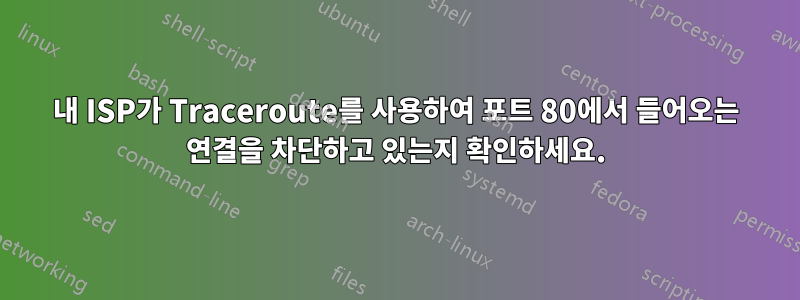 내 ISP가 Traceroute를 사용하여 포트 80에서 들어오는 연결을 차단하고 있는지 확인하세요.