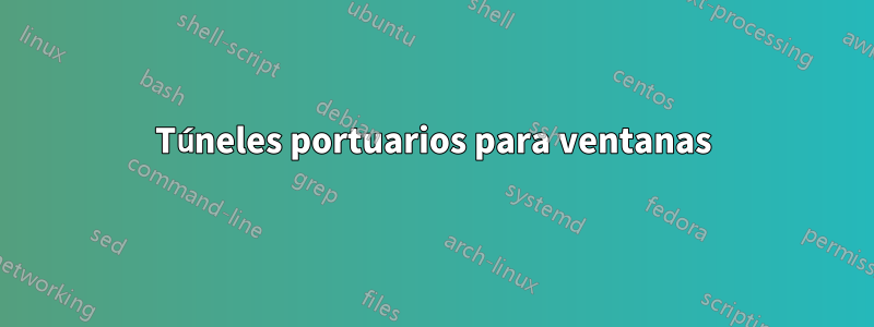 Túneles portuarios para ventanas