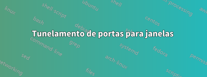 Tunelamento de portas para janelas