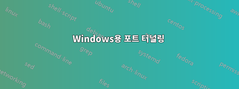 Windows용 포트 터널링