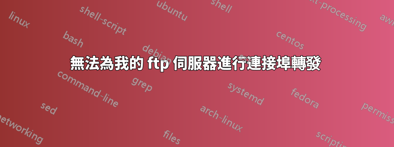 無法為我的 ftp 伺服器進行連接埠轉發