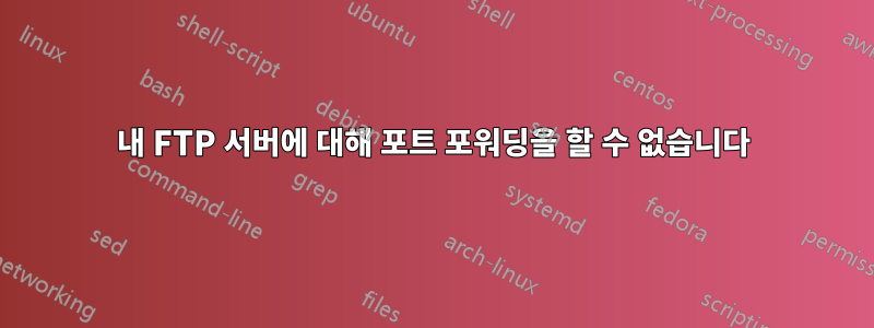 내 FTP 서버에 대해 포트 포워딩을 할 수 없습니다