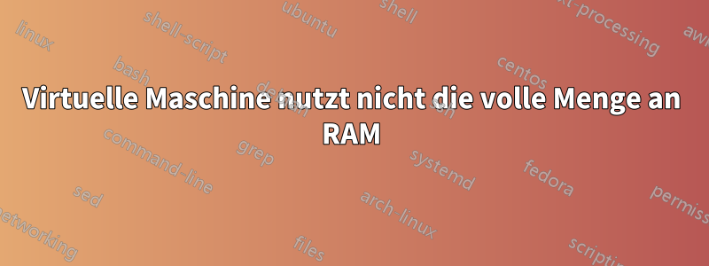 Virtuelle Maschine nutzt nicht die volle Menge an RAM