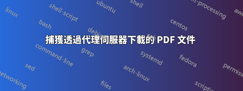 捕獲透過代理伺服器下載的 PDF 文件