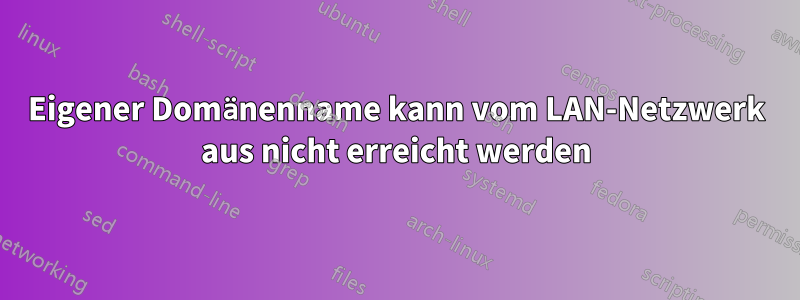 Eigener Domänenname kann vom LAN-Netzwerk aus nicht erreicht werden