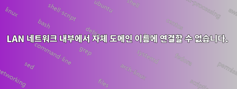 LAN 네트워크 내부에서 자체 도메인 이름에 연결할 수 없습니다.