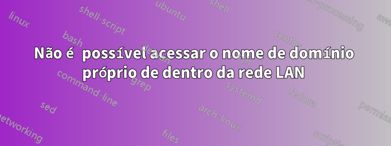 Não é possível acessar o nome de domínio próprio de dentro da rede LAN